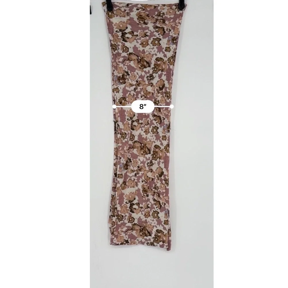 LOFT Floral Infinity Scarf Lightweight Women's Mauve‎ Brown Cream Boho 99-13